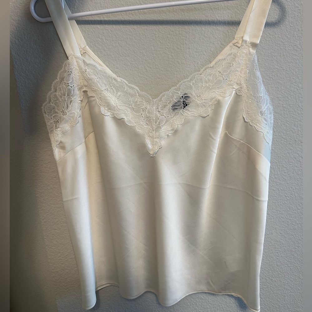 Express Cream Satin Lace Chemise
